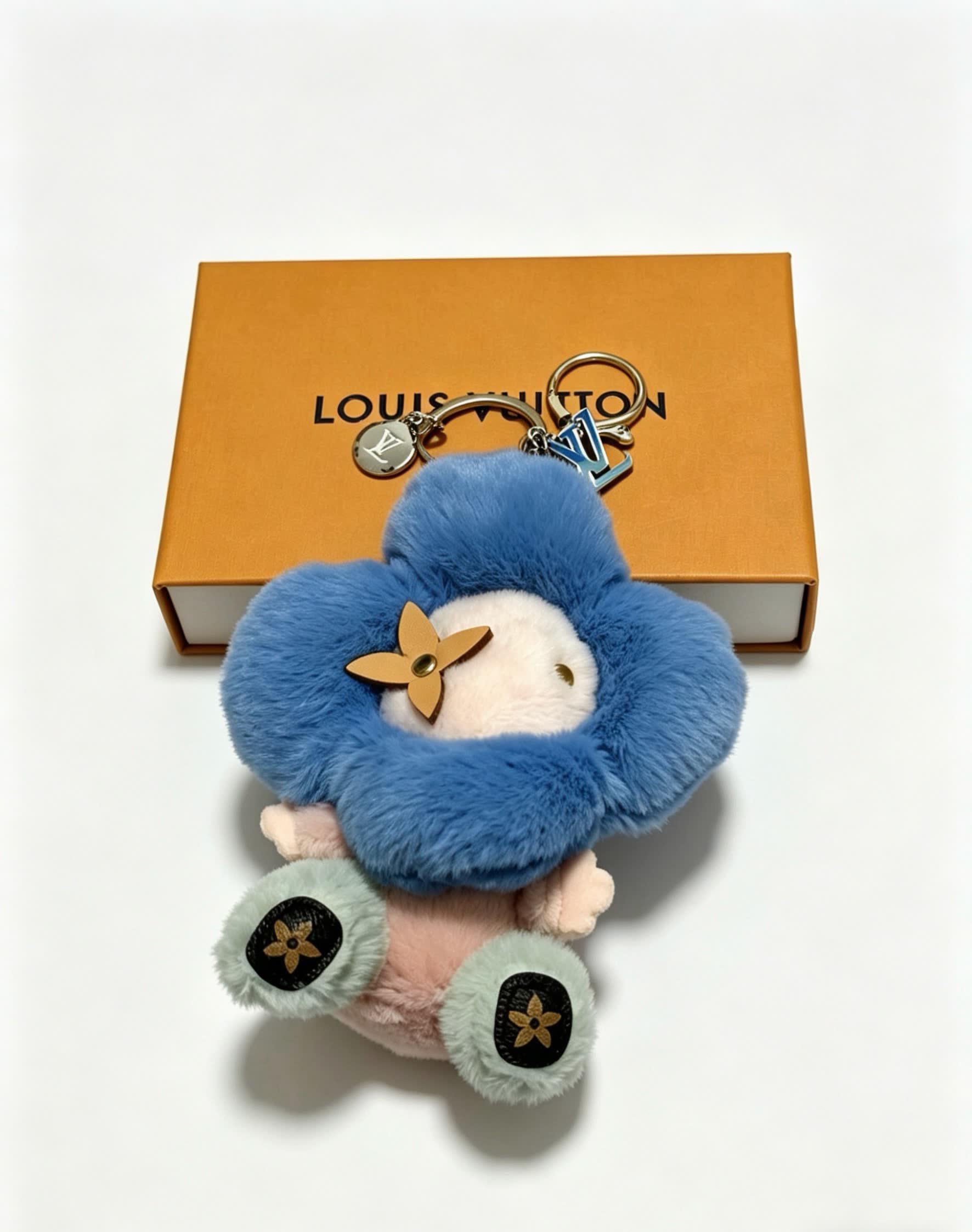 Louis Vuitton Blue Flower Keychain